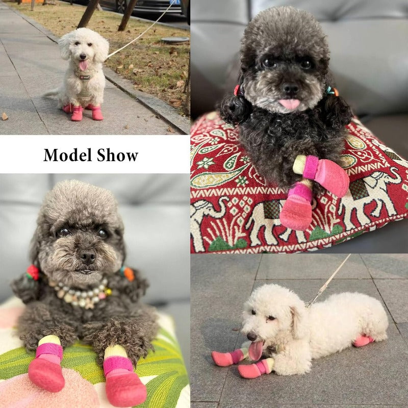 Wasserdichte gestrickte Hundeschuhe