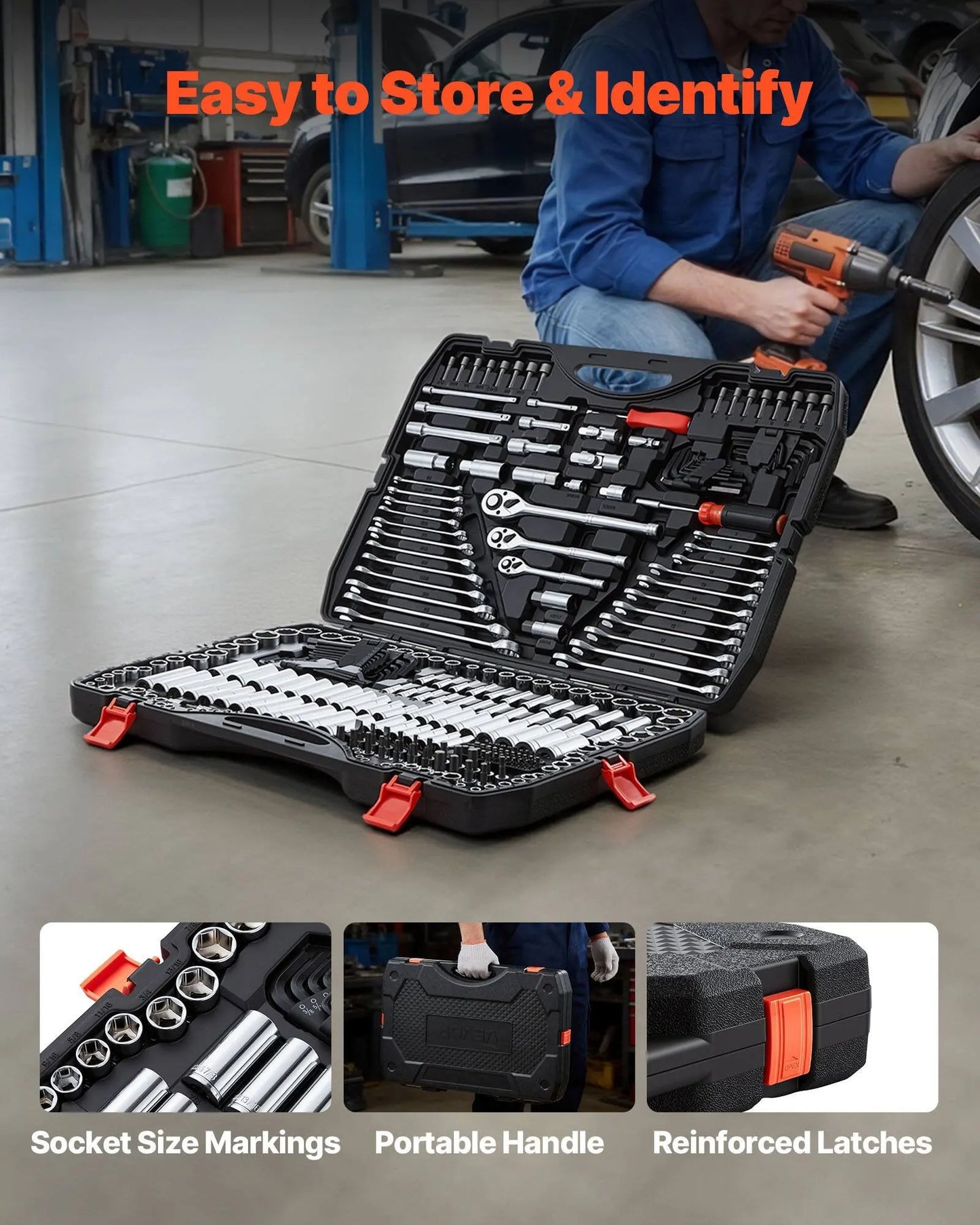 TORVEX™ 308-Piece Professional Mechanic Tool Set