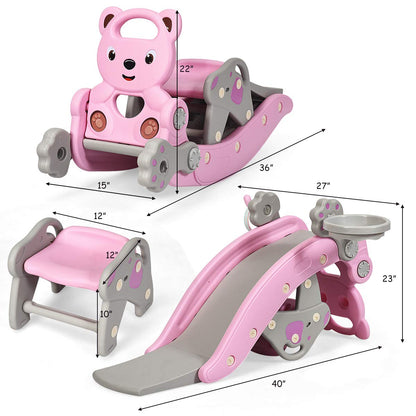 TinyTrek™ 5-in-1 Toddler Adventure Playset – Slide, Rocker, Swing, Climber & Tunnel for Ages 1–5