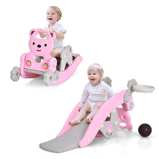 TinyTrek™ 5-in-1 Toddler Adventure Playset – Slide, Rocker, Swing, Climber & Tunnel for Ages 1–5