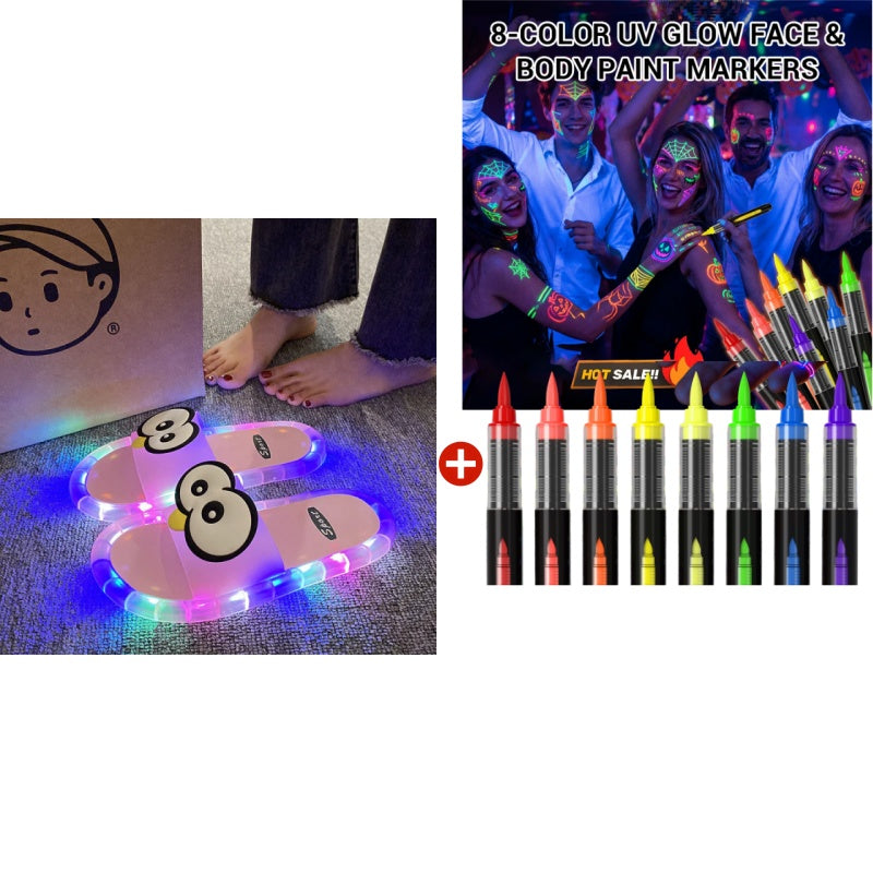 👣👣Niedliche Pantoffeln mit leuchtenden Cartoon-Motiven