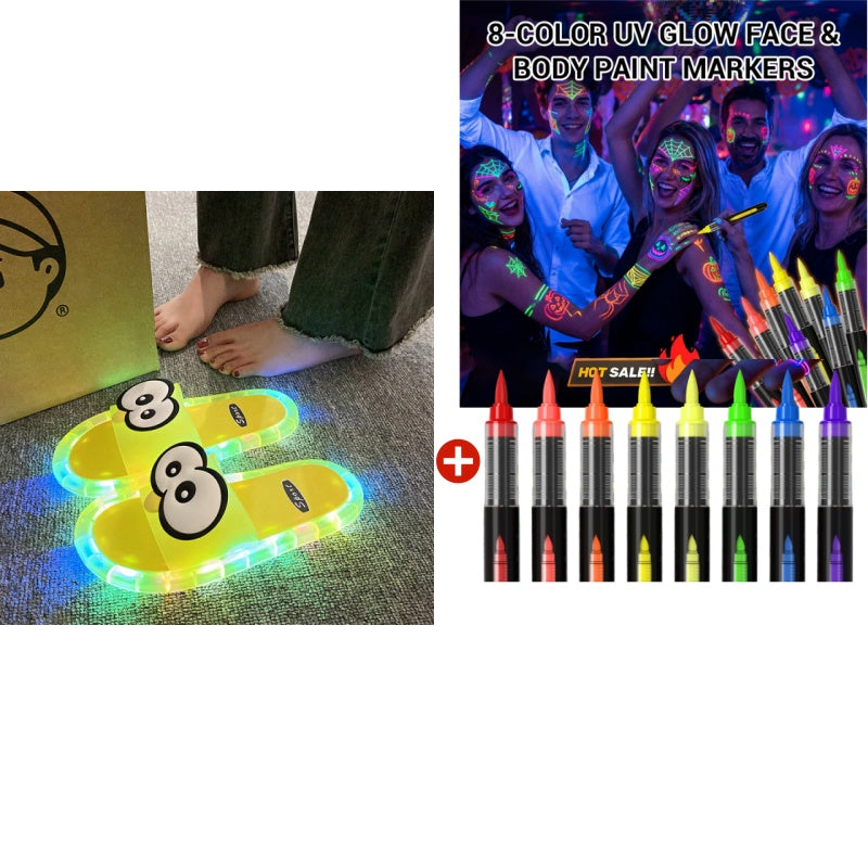 👣👣Niedliche Pantoffeln mit leuchtenden Cartoon-Motiven