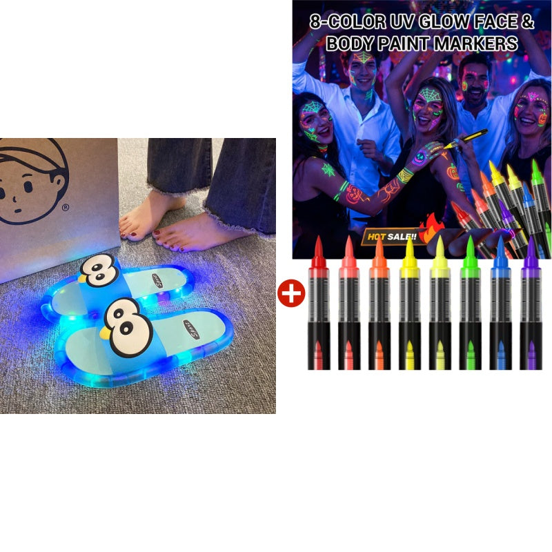 👣👣Niedliche Pantoffeln mit leuchtenden Cartoon-Motiven
